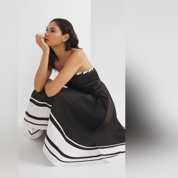 NWT White House Black Market Strapless Sweetheart Fit-N-Flare Dress Size 12 P - Picture 4 of 8